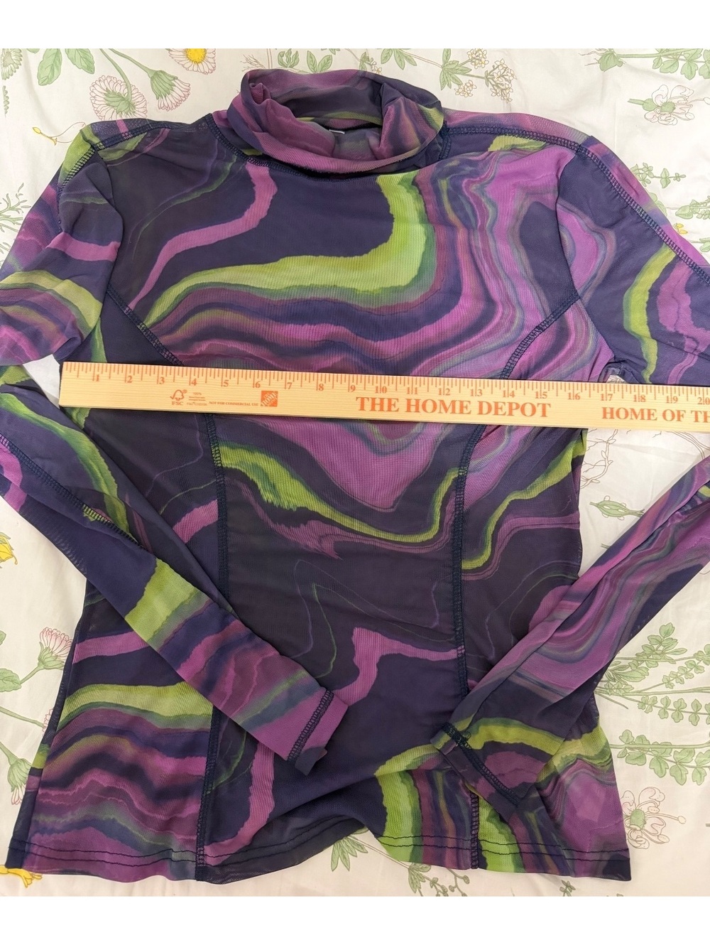 Fabletics Multicolor Swirl Mesh Top - Picture 6 of 6